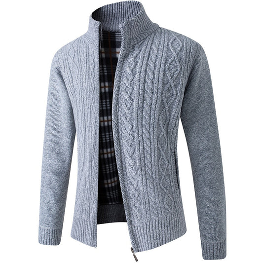 Gebreid Heren Vest Met Rits – Stijlvol Licht Gevoerd Vest Voor Frisse Lentedagen & Zomeravonden