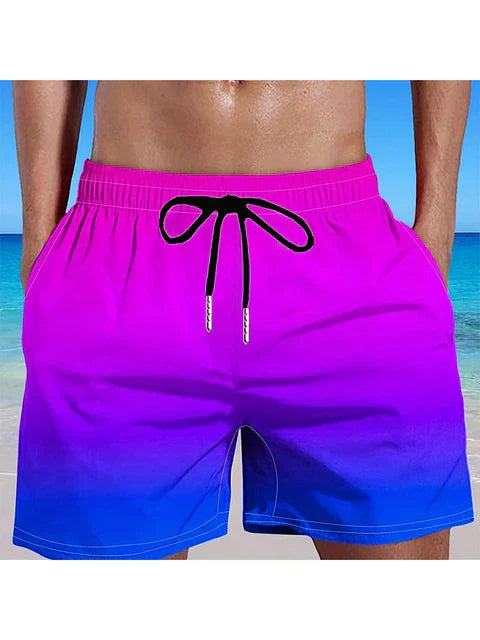 Zwemshort met kleurovergang voor heren – sneldrogend, elastische taille & zomerproof