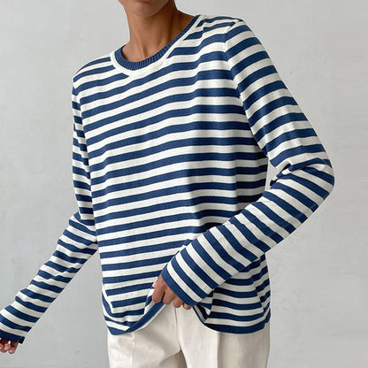 Gestreepte Longsleeve Top Voor Dames – Tijdloos, Veelzijdig En Altijd Stijlvol Voor Lente & Herfst