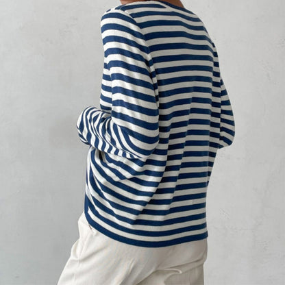 Gestreepte Longsleeve Top Voor Dames – Tijdloos, Veelzijdig En Altijd Stijlvol Voor Lente & Herfst