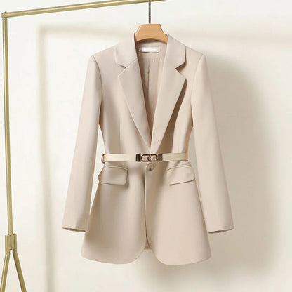 Dames blazer met ceintuur