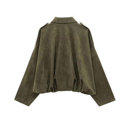 Dames Oversized Suède Jas