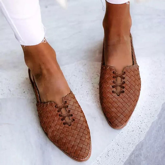 Dames Instapper Gevlochten Look – Ademend, Slip-On Gemak Voor Voorjaar & Zomer
