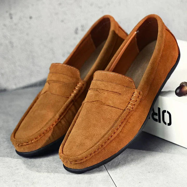 Heren Instapper Suède Look – Slip-On, Comfortzool & Voorjaar & Zomer