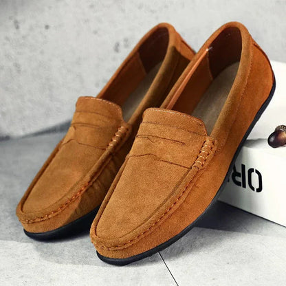 Heren Instapper Suède Look – Slip-On, Comfortzool & Voorjaar & Zomer