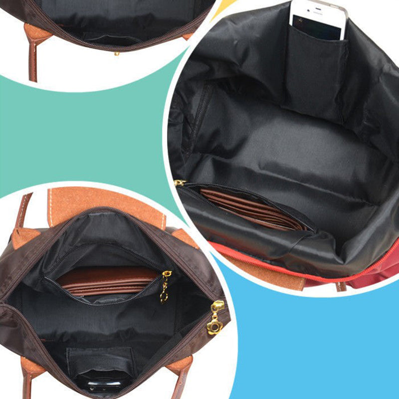 Dames Luxe Handtas Met Leren Details