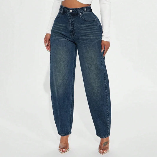 Tapered Fit Jeans Blauw