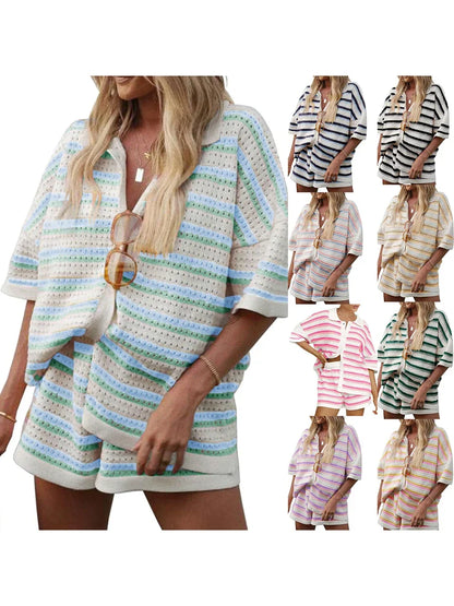 Luchtige Zomerset Met Streeppatroon – Comfortabele Co-Ord Voor Zonnige Dagen