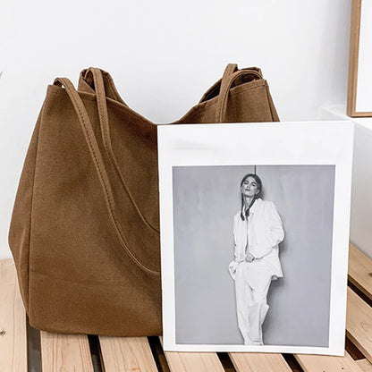 Canvas Shopper Schoudertas Dames