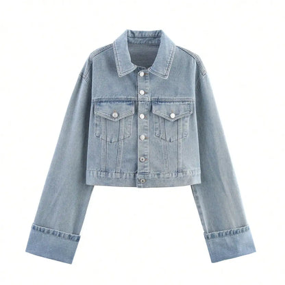 Tweedelig Vintage Denim Set Dames