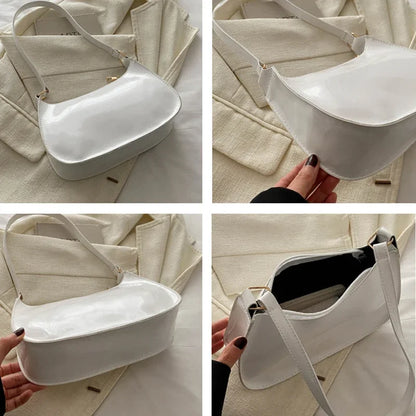 Schoudertas Voor Dames – Glanzende Afwerking, Minimalistisch Design & Perfect Voor Dagelijks Gebruik (Voorjaar, Zomer, Herfst)