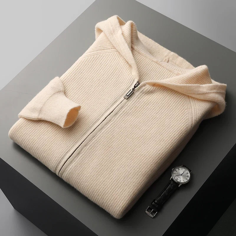 Gebreide Hoodie Heren