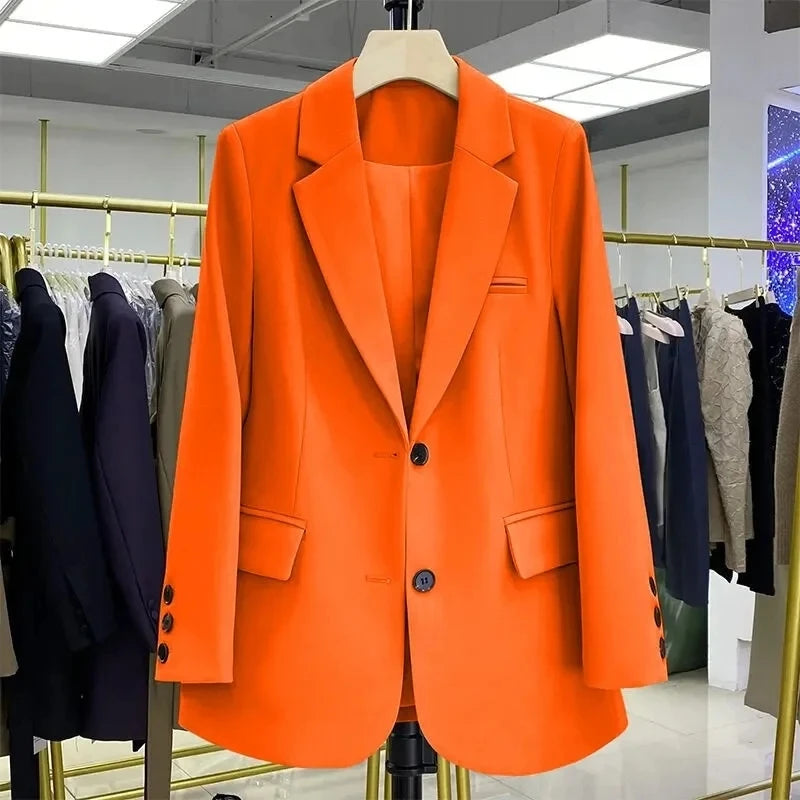 Dames Blazer Met Reverskraag En Steekzakken