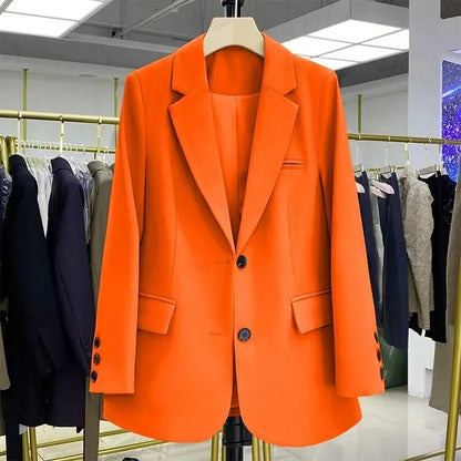 Dames Blazer Met Reverskraag En Steekzakken