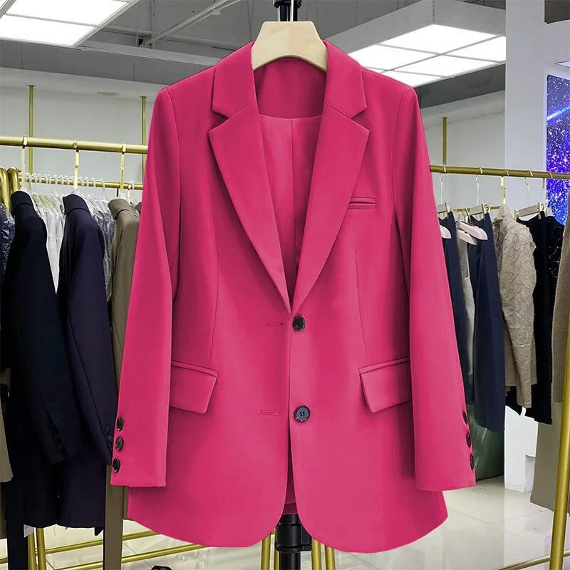 Dames Blazer Met Reverskraag En Steekzakken