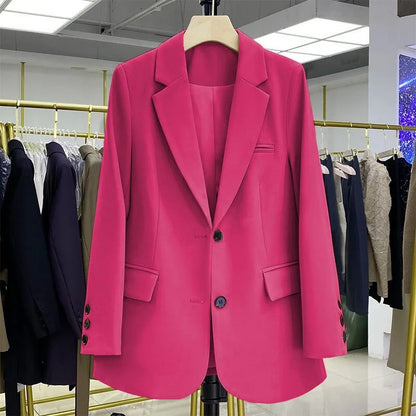 Dames Blazer Met Reverskraag En Steekzakken