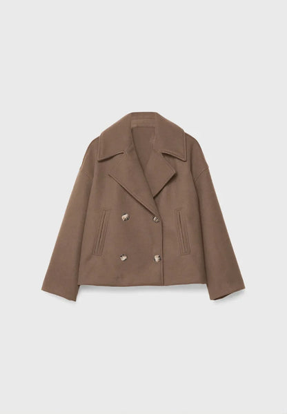 Cropped Trenchcoat Met Tijdloze Look
