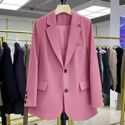 Dames Blazer Met Reverskraag En Steekzakken