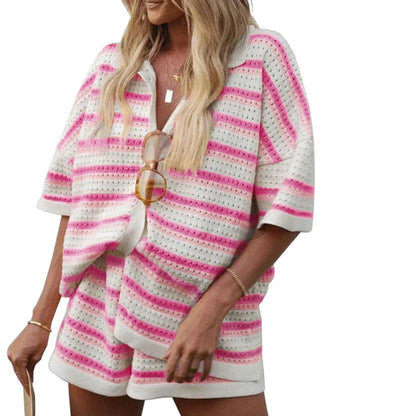 Luchtige Zomerset Met Streeppatroon – Comfortabele Co-Ord Voor Zonnige Dagen