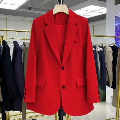 Dames Blazer Met Reverskraag En Steekzakken