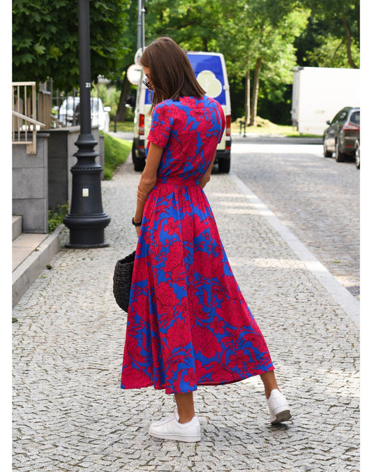 Dames Wikkeljurk Met Bloemenprint En Ceintuur – Lente, Zomer En Citywear