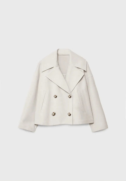 Cropped Trenchcoat Met Tijdloze Look
