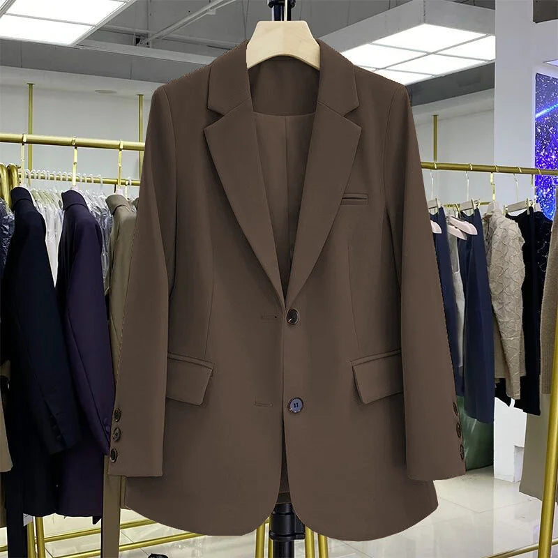 Dames Blazer Met Reverskraag En Steekzakken