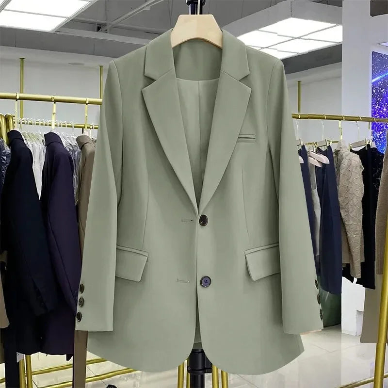 Dames Blazer Met Reverskraag En Steekzakken
