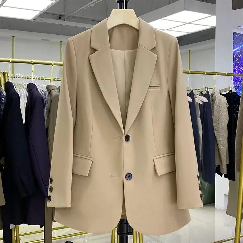 Dames Blazer Met Reverskraag En Steekzakken