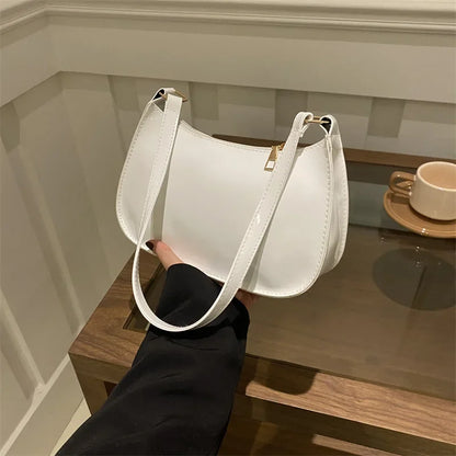 Schoudertas Voor Dames – Glanzende Afwerking, Minimalistisch Design & Perfect Voor Dagelijks Gebruik (Voorjaar, Zomer, Herfst)