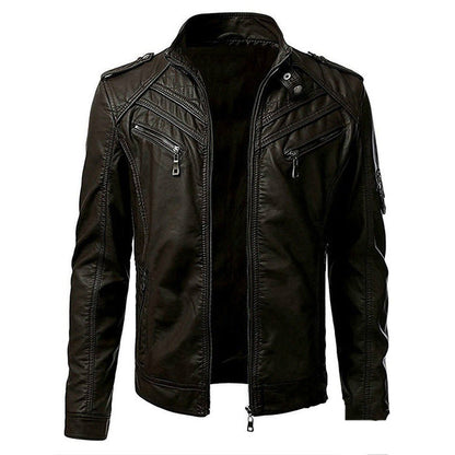 Bikerjack Voor Heren Met Ritsdetails – Stoere Leerlook Voor Elke Dag Met Karakter