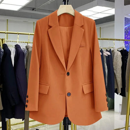 Dames Blazer Met Reverskraag En Steekzakken