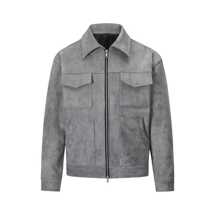 Heren Suède Look Jas