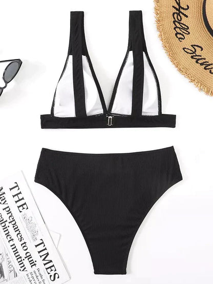 Bikini voor dames – high waist met stevige ondersteuning & zachte stretch – zomer, strand & vakantie