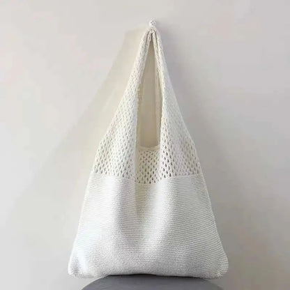 Tote Bag Voor Dames – Gehaakte Tas Met Schouderhengsels & Ruim Formaat Voor Dagelijks Gebruik, Citytrips & Strand (Zomer, Voorjaar)