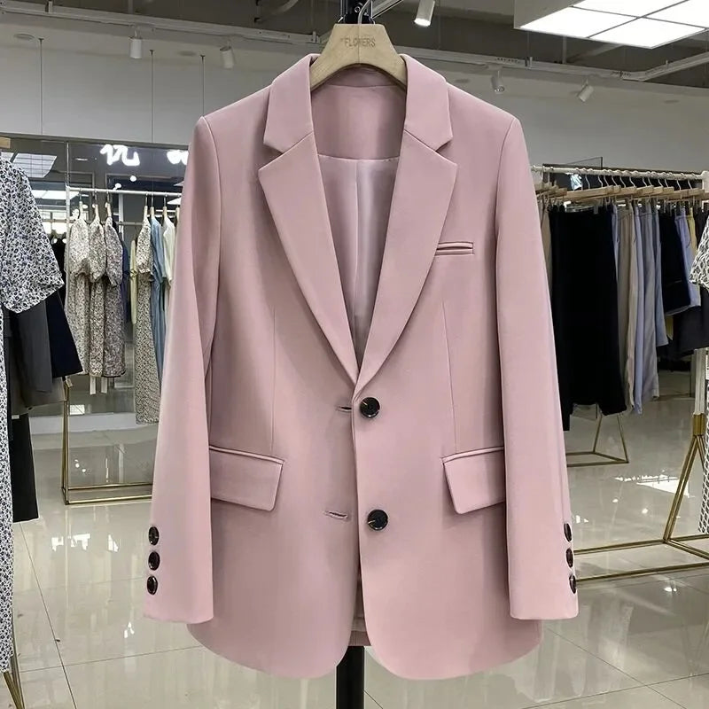 Dames Blazer Met Reverskraag En Steekzakken