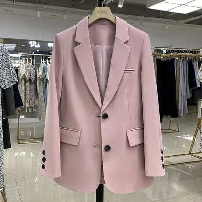 Dames Blazer Met Reverskraag En Steekzakken