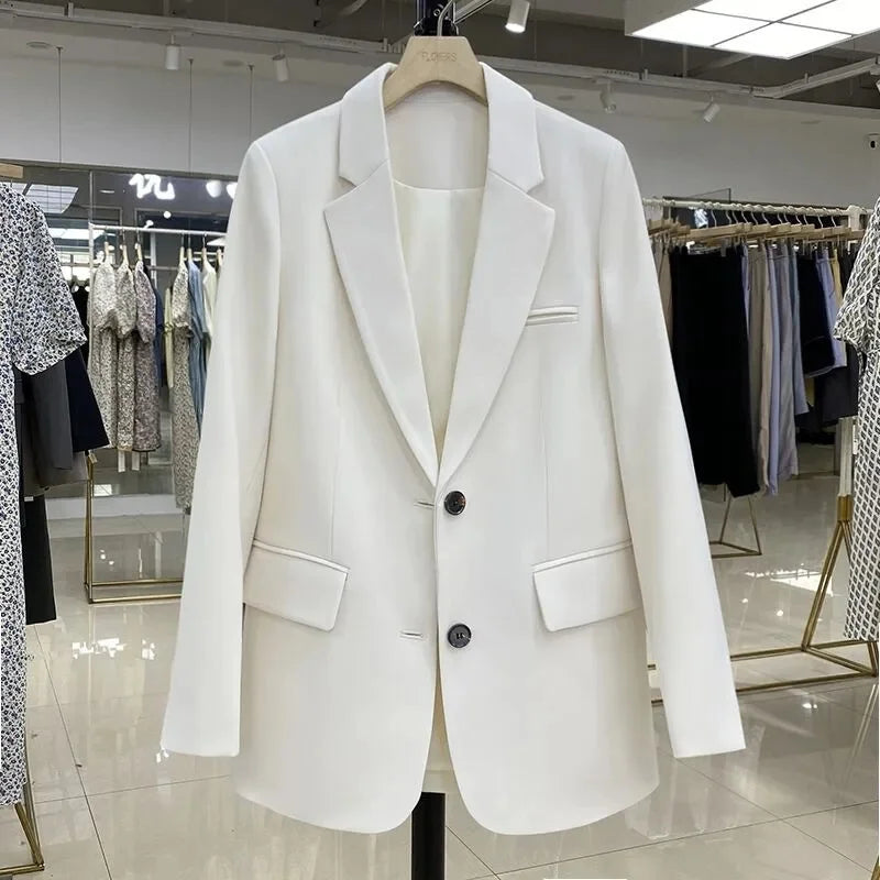 Dames Blazer Met Reverskraag En Steekzakken