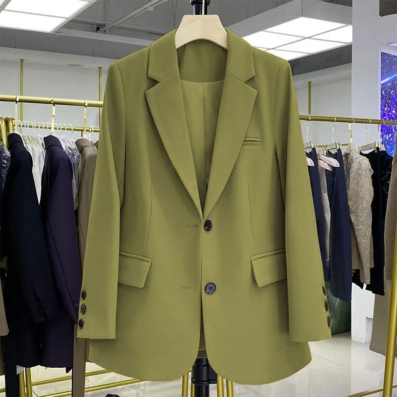 Dames Blazer Met Reverskraag En Steekzakken