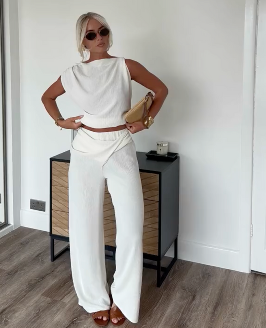 Luxe Tweedelige Dames Set – Elegante Co-Ord Met Moderne Pasvorm