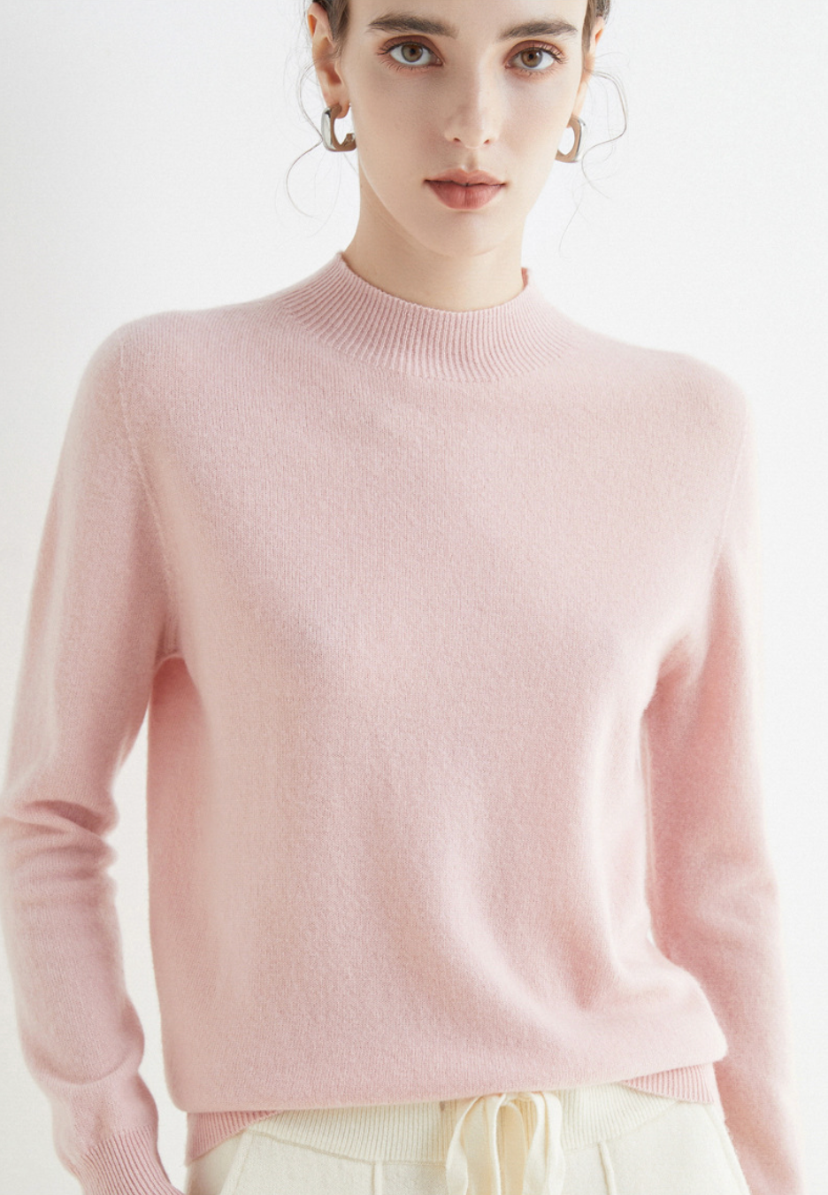 Luxe Wollen Trui Met Mockneck – Minimalistische Perfectie Met Maximale Impact