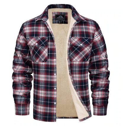 Heren Gevoerd Geruit Overhemdjack Voor Herfst En Winter – Warme Fleece Binnenvoering