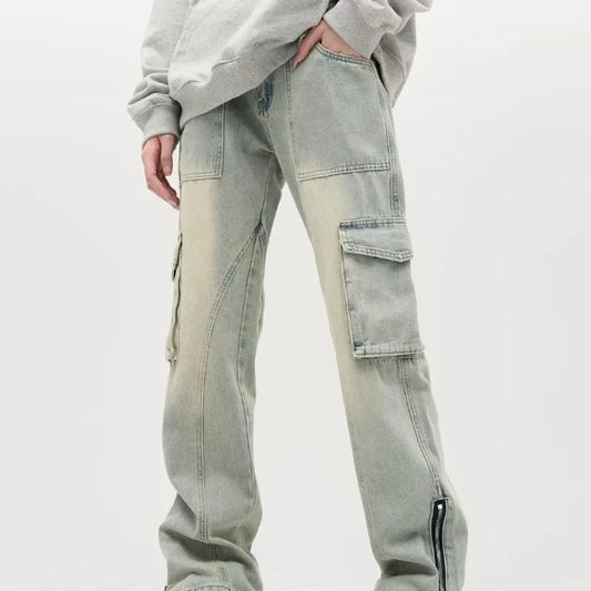Heren Cargo Jeans Loose Fit