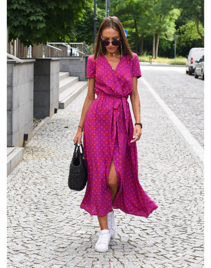 Dames Wikkeljurk Met Bloemenprint En Ceintuur – Lente, Zomer En Citywear