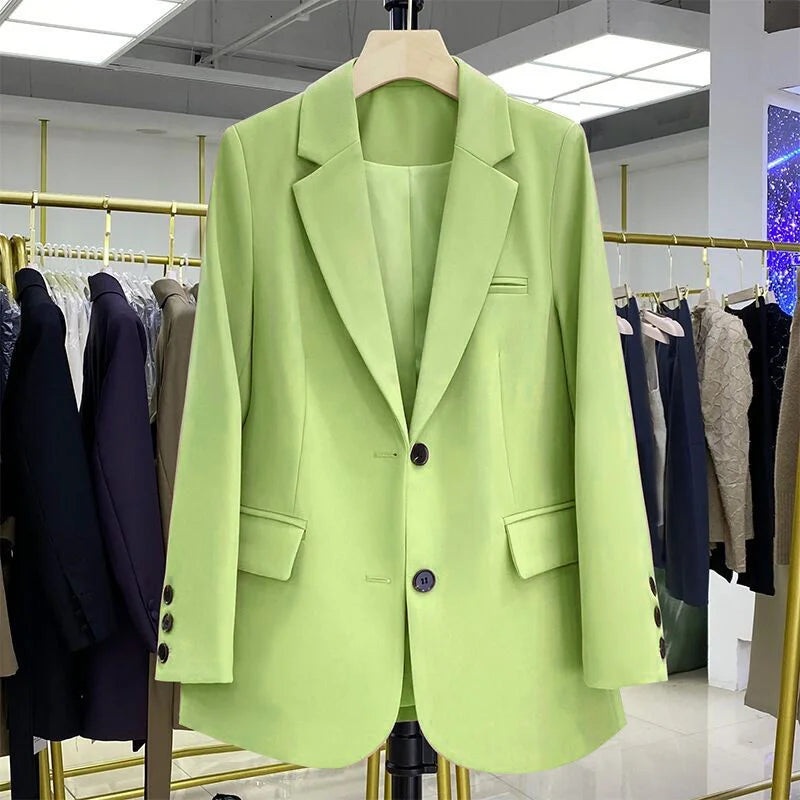 Dames Blazer Met Reverskraag En Steekzakken