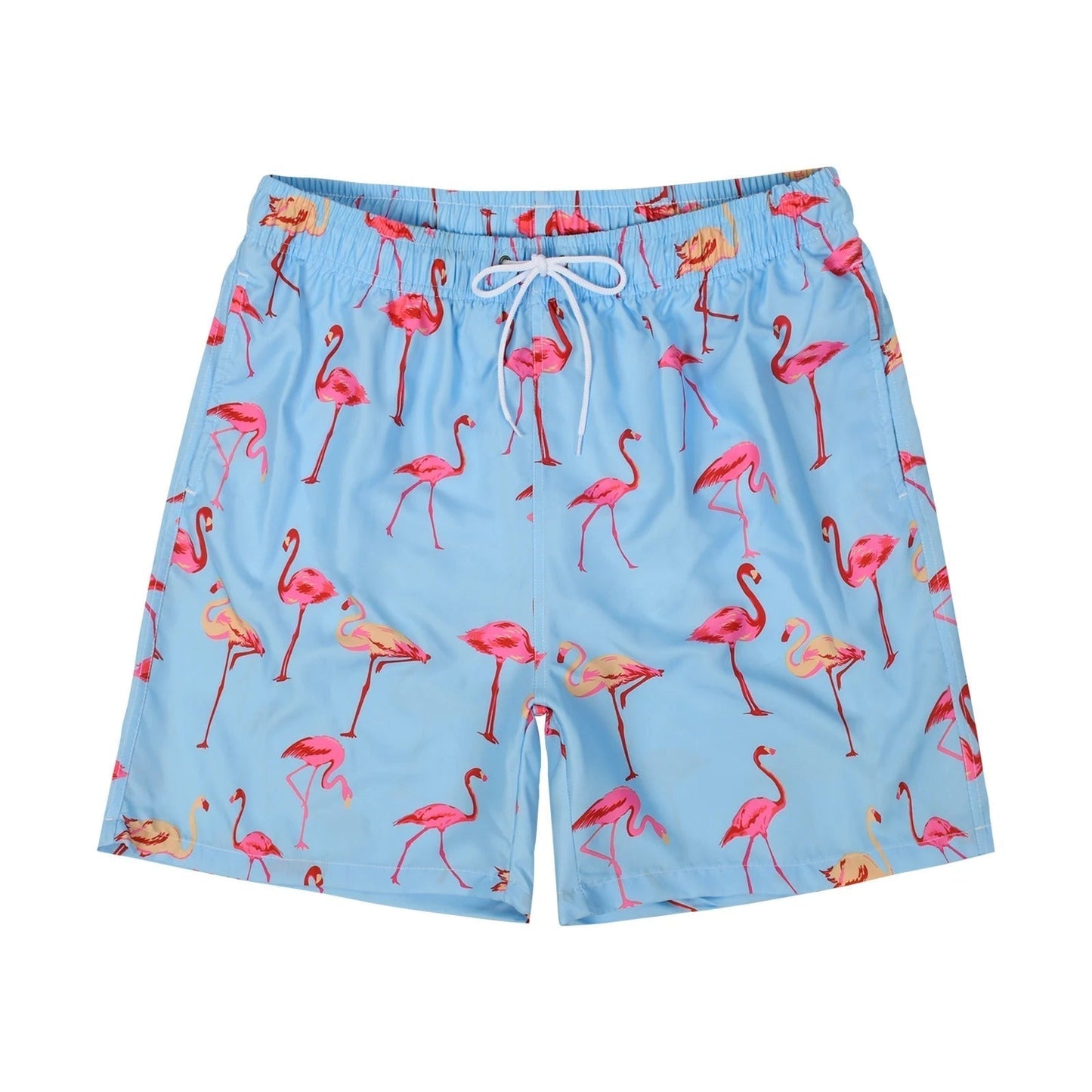 Zomerse heren zwembroek met flamingo print – sneldrogend, elastisch & luchtig comfort