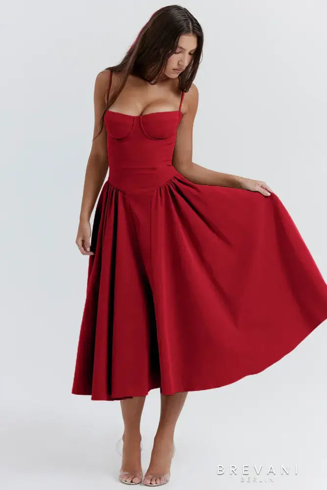 Bustierjurk Met Zandkleurige Flair – Flatterende Zomerjurk Met Elegante Pasvorm