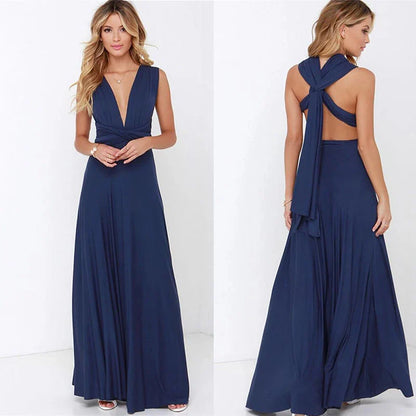 Infinity Damesjurk Met Lange Rok – Veelzijdige Maxi Jurk Met Wikkelbare Top