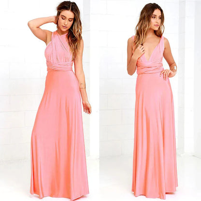 Infinity Damesjurk Met Lange Rok – Veelzijdige Maxi Jurk Met Wikkelbare Top