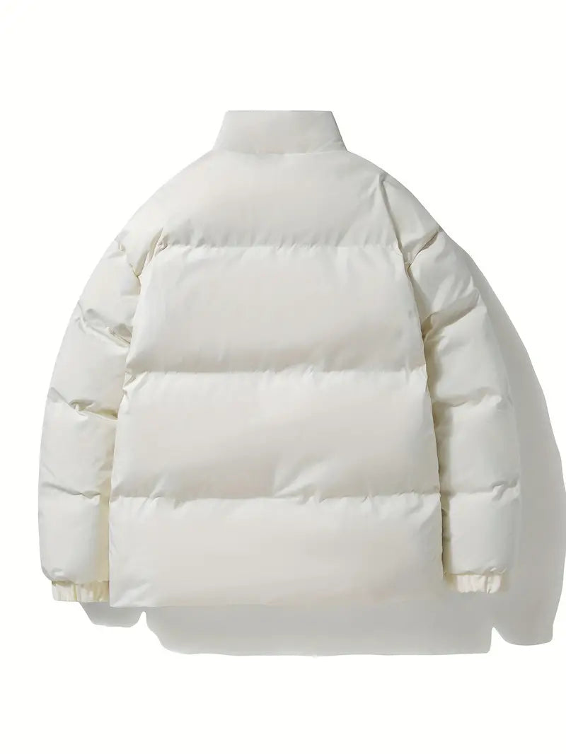 Winter Heren Pufferjas Met Teddyvoering En Opstaande Kraag